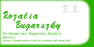 rozalia bugarszky business card