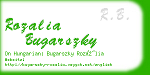 rozalia bugarszky business card